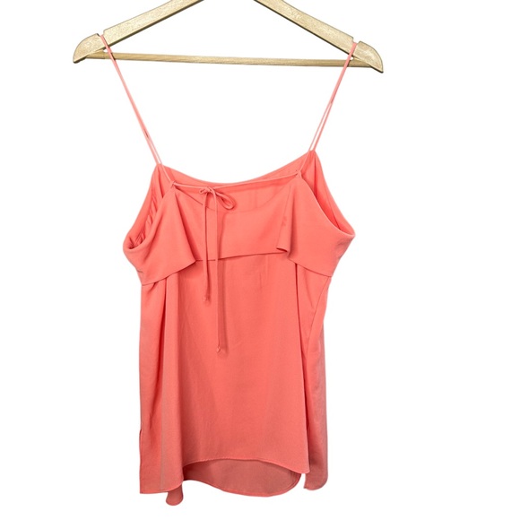 Veronica M | Coral Pink Flowy Camisole Tank Top | Double Strap | Size M - Picture 3 of 5